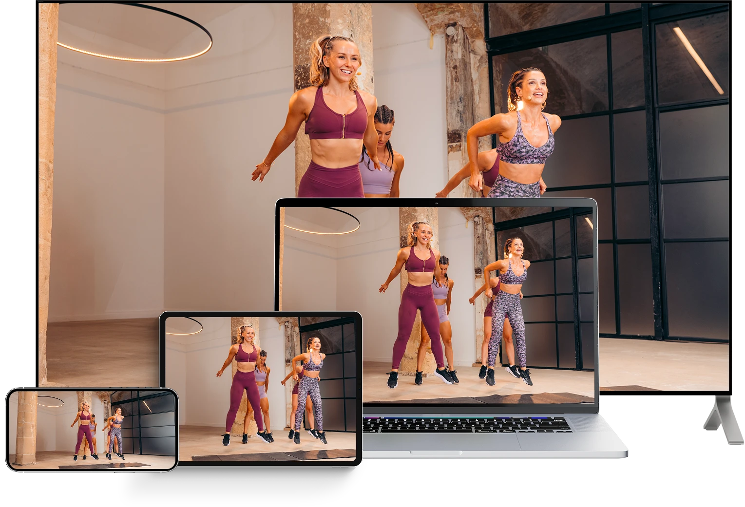 Visualisation d'une séance de sport sur l'application Trainsweateat, disponible sur tous les supports