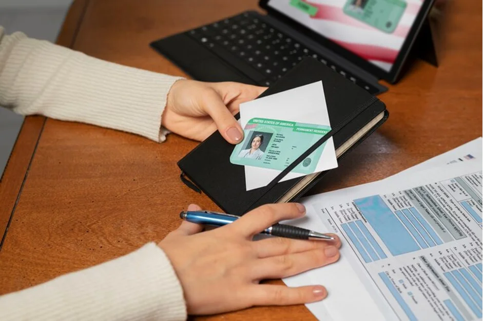 immigrant officer checking a passport