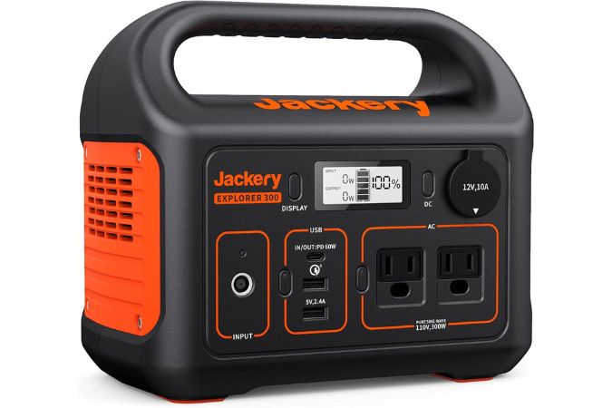Jackery Portable Power Station Explorer 300 – 293Wh Lithium Battery, Solar Generator for Camping, Travel & Emergency Backups