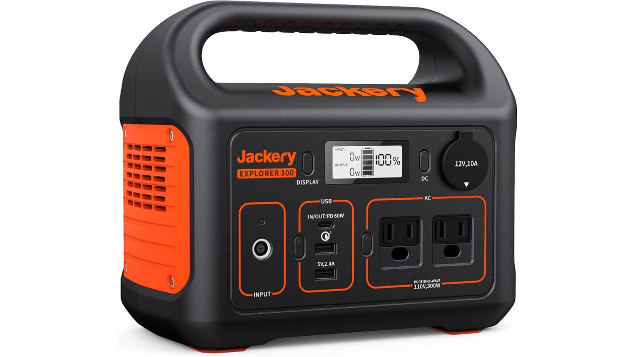 Jackery Portable Power Station Explorer 300 – 293Wh Lithium Battery, Solar Generator for Camping, Travel & Emergency Backups