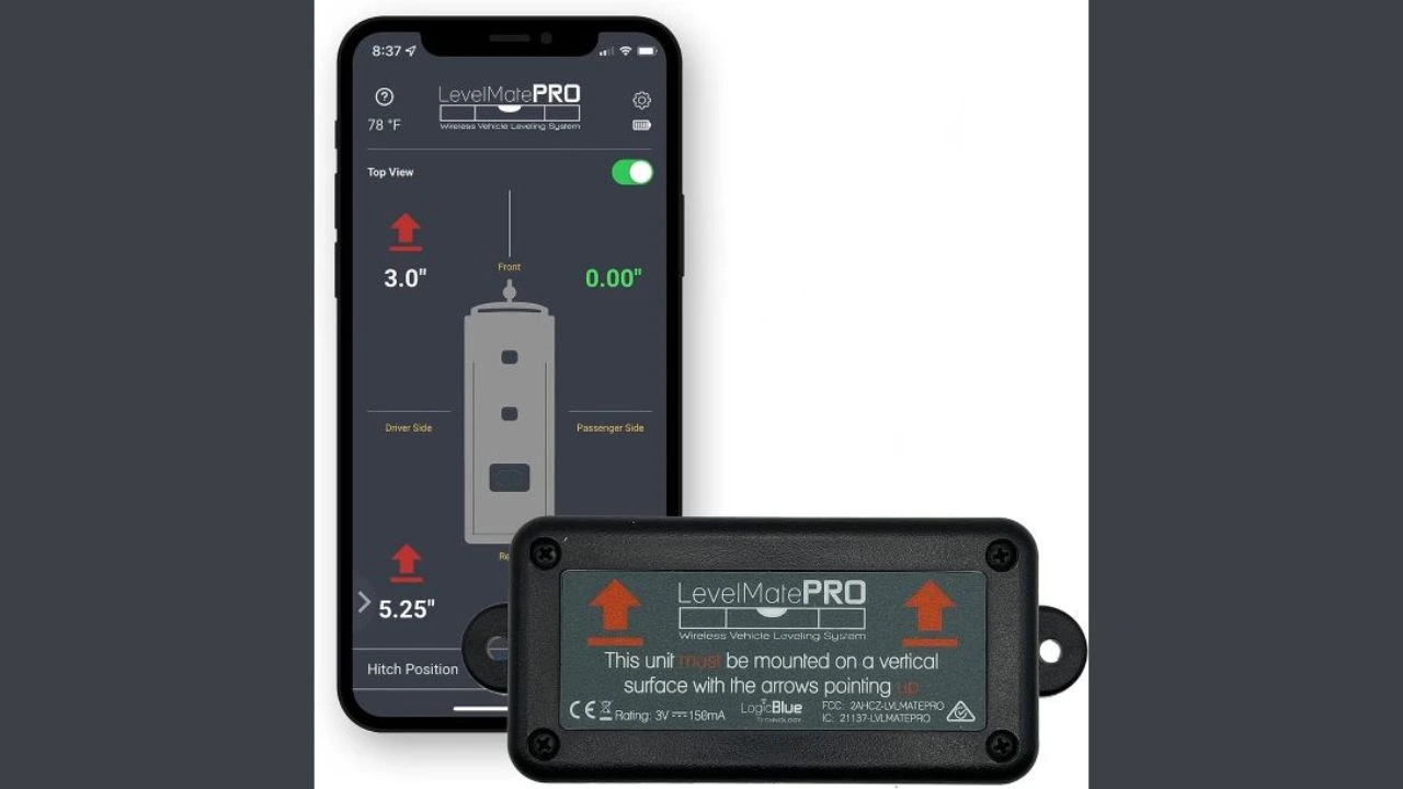 Logic Blue Technology Level Mate PRO Wireless RV Leveling System – Bluetooth Leveler for Travel Trailers & Campers