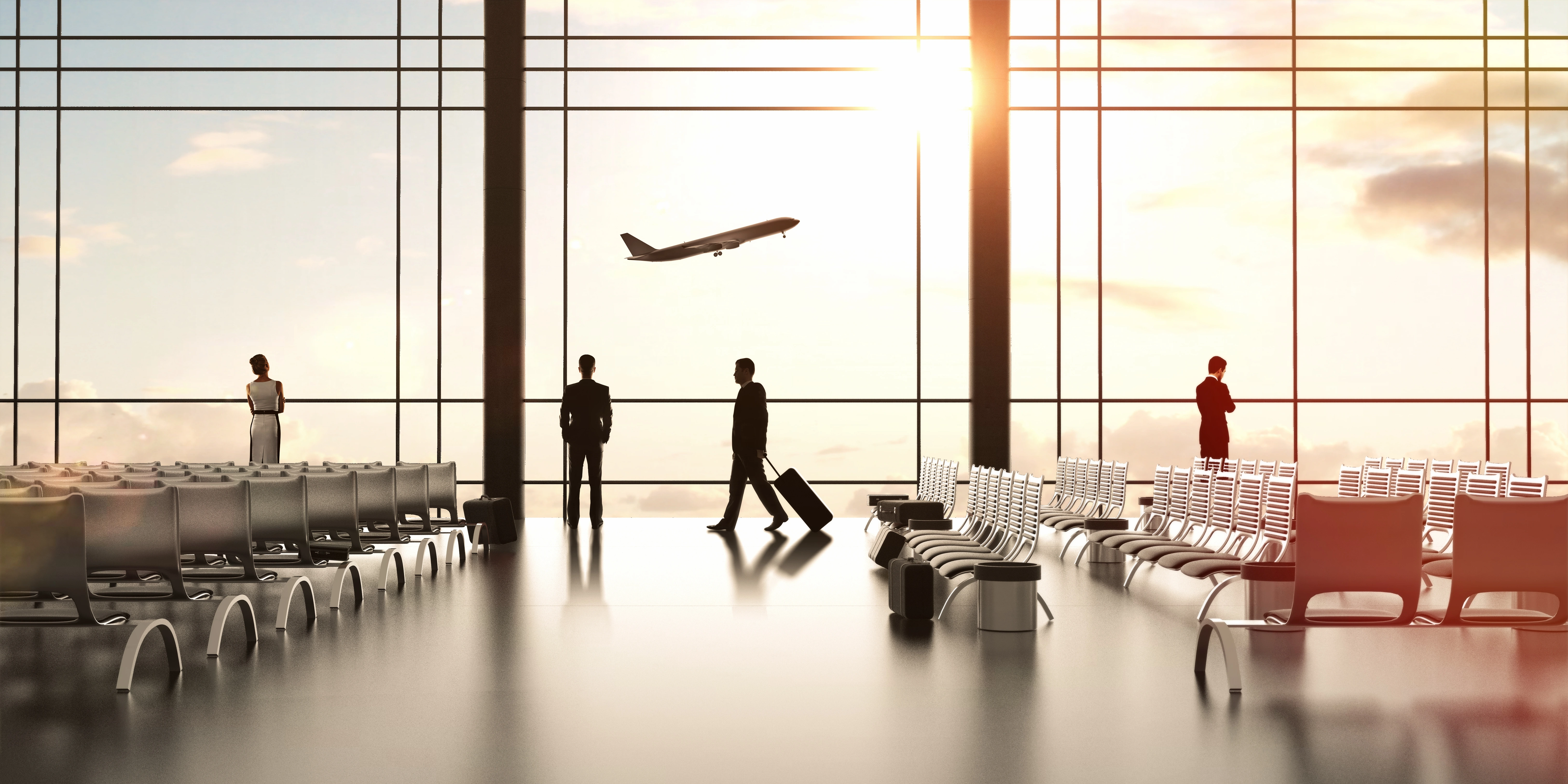 Passengers walking inside  airport