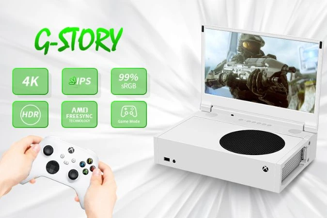 G-STORY 14" Portable Monitor for Xbox Series S – 1080P FHD, HDR, FreeSync, Dual HDMI for Travelers