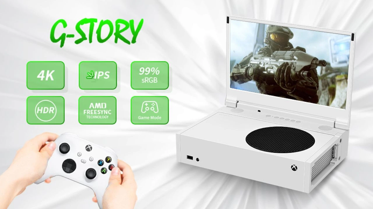 G-STORY 14" Portable Monitor for Xbox Series S – 1080P FHD, HDR, FreeSync, Dual HDMI for Travelers