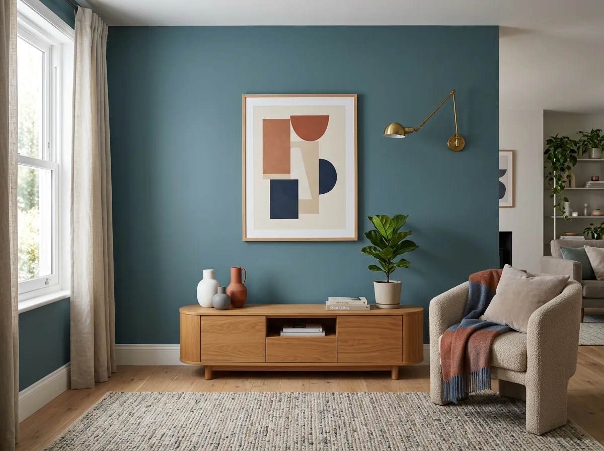 Professional wall painting with smooth matte finish, modern colors