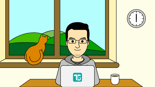 Me working on Trangram (animated using Trangram)