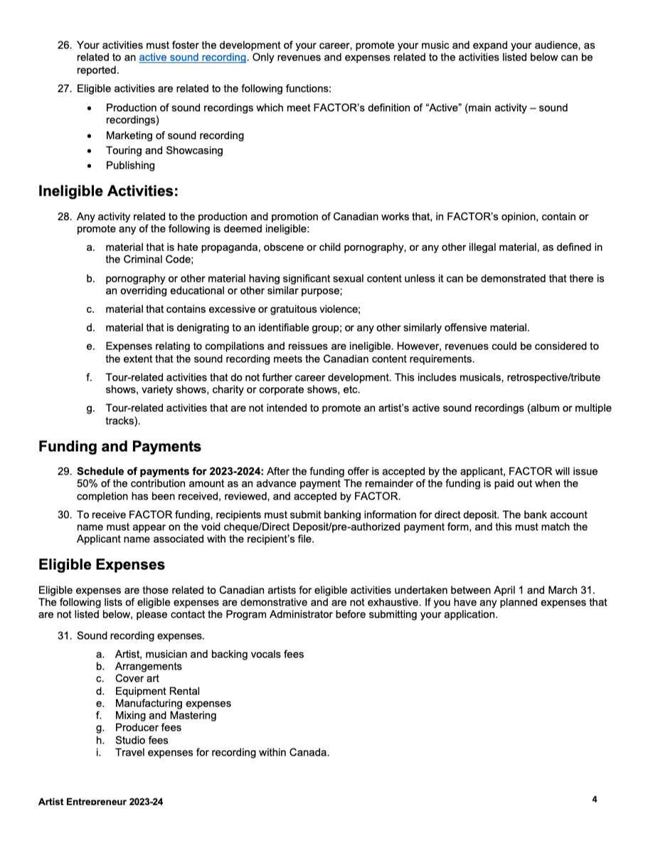 FACTOR Artist Entrepreneur — page 5