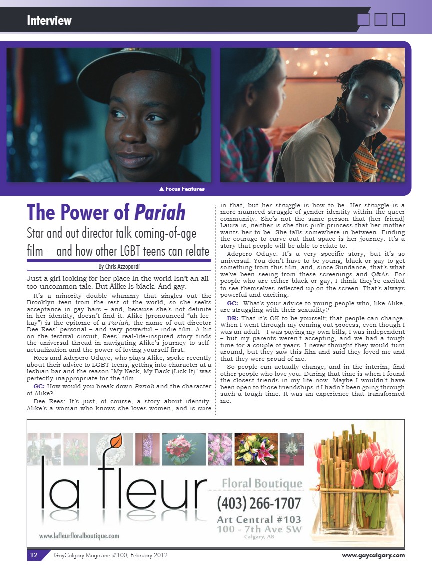 GayCalgary Magazine February 2012 — page 12