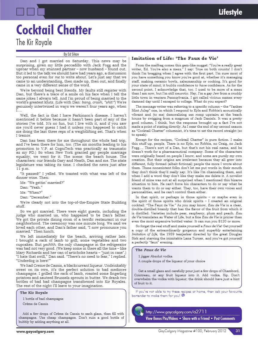 GayCalgary Magazine February 2012 — page 31