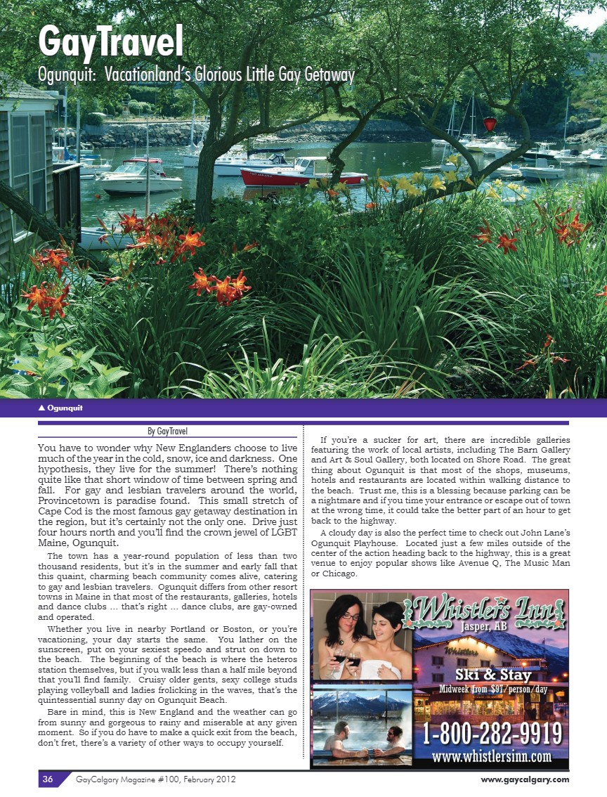 GayCalgary Magazine February 2012 — page 36