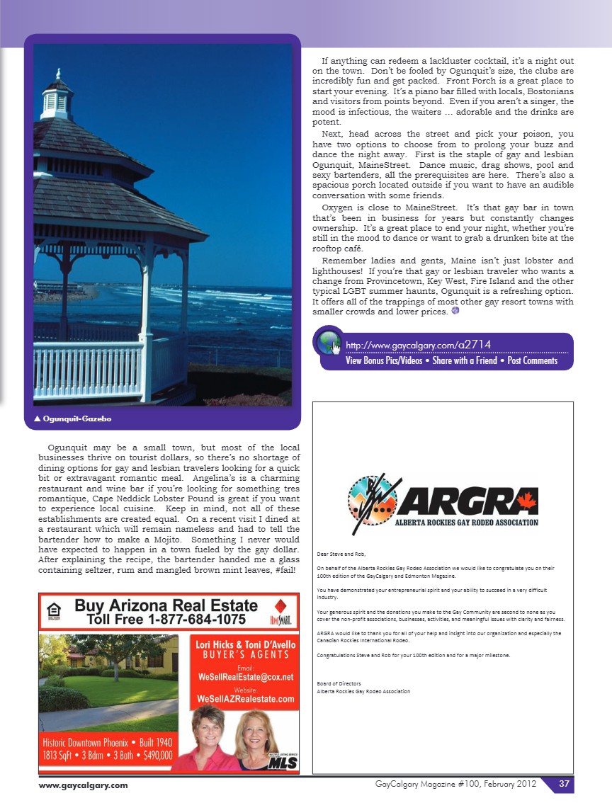 GayCalgary Magazine February 2012 — page 37