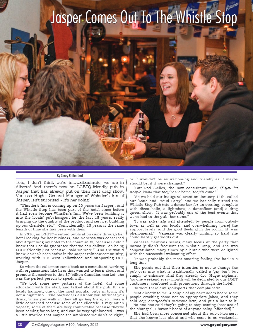 GayCalgary Magazine February 2012 — page 38