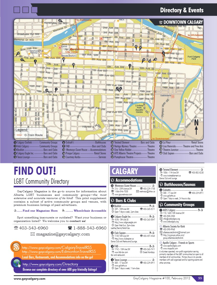 GayCalgary Magazine February 2012 — page 55