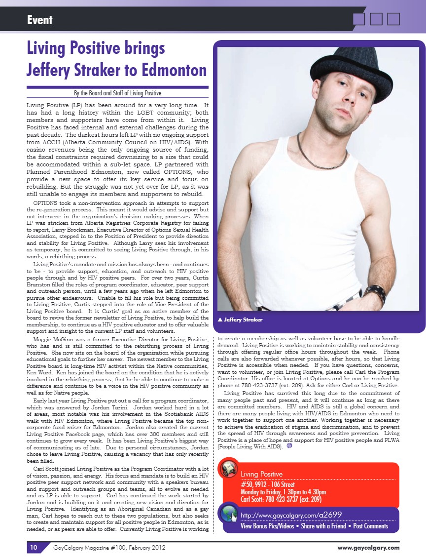GayCalgary Magazine February 2012 — page 10