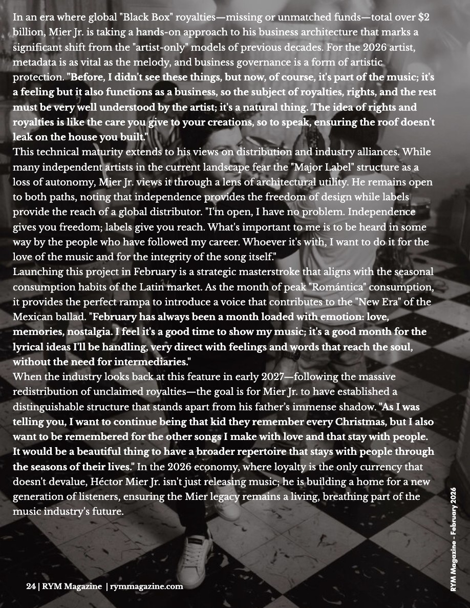 February 2026 Edition | Legacy Rewired: Héctor Mier Jr. & The Architects of Romance — page 24