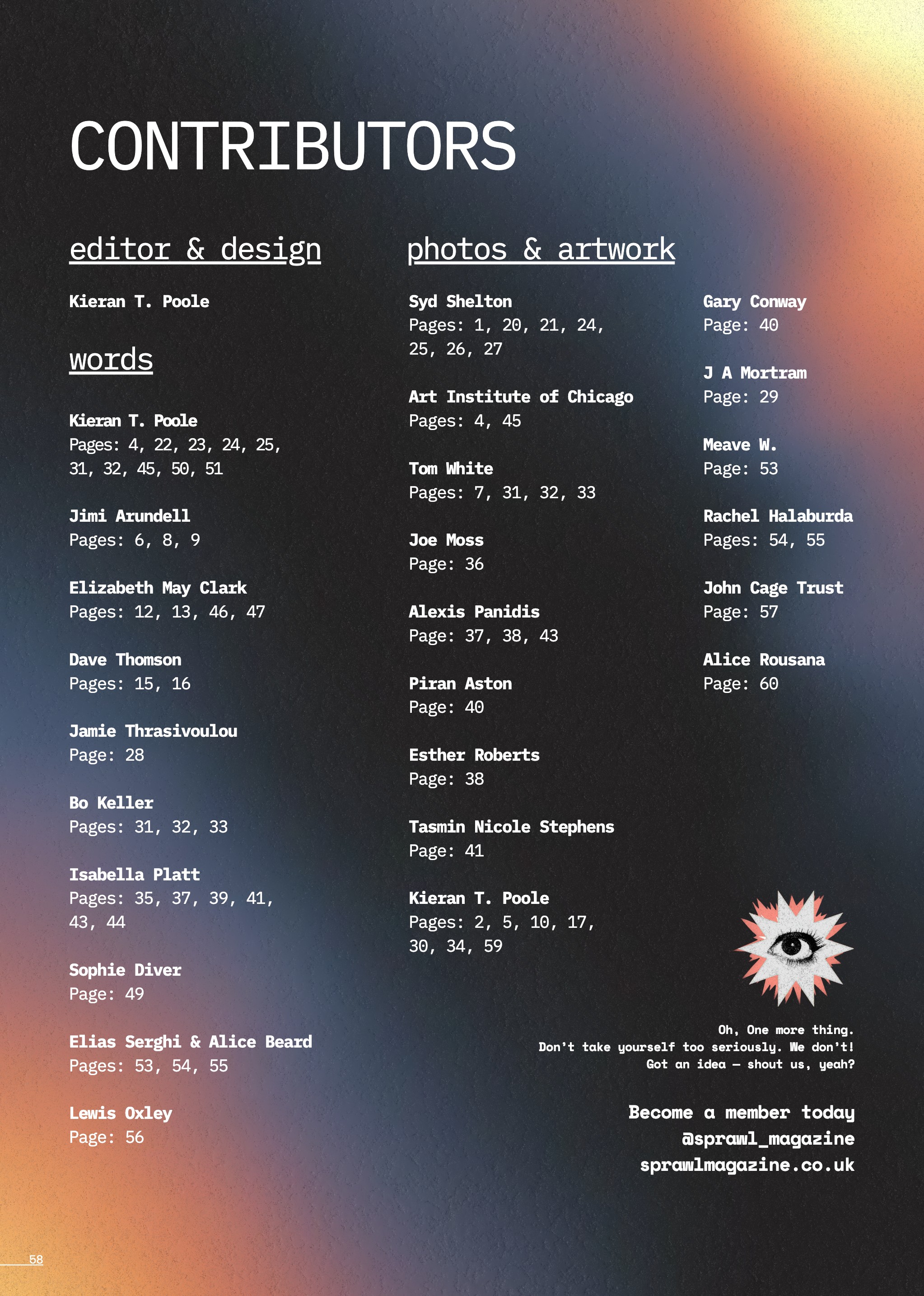 Sprawl Magazine - Issue 2 — page 58