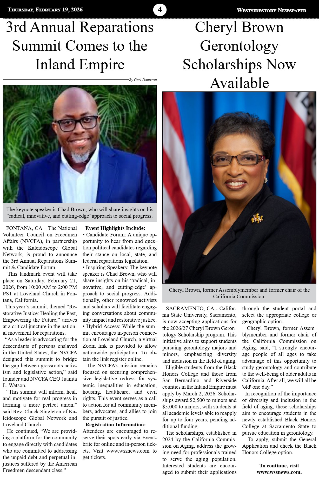 WSSNews | Volume 39 No. 48 — page 4