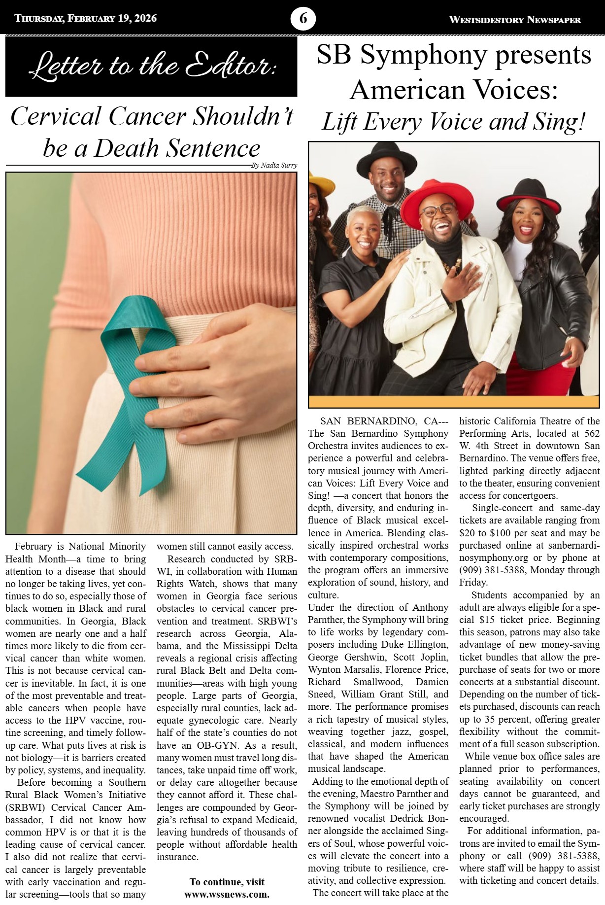 WSSNews | Volume 39 No. 48 — page 6