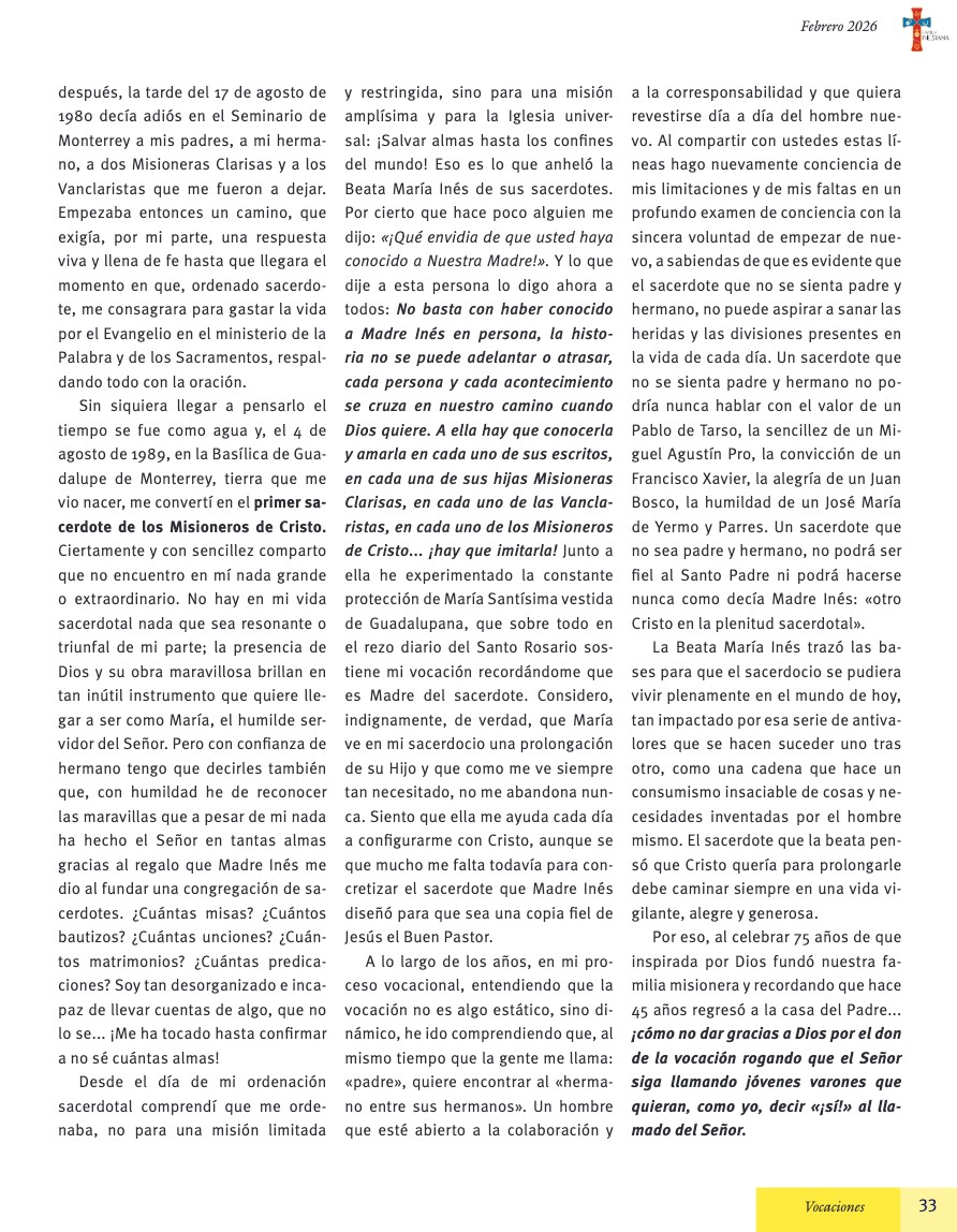 75 Aniversario Misioneras Clarisas — page 33