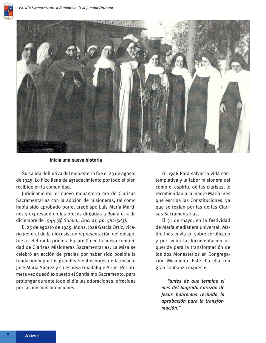 75 Aniversario Misioneras Clarisas — page 8