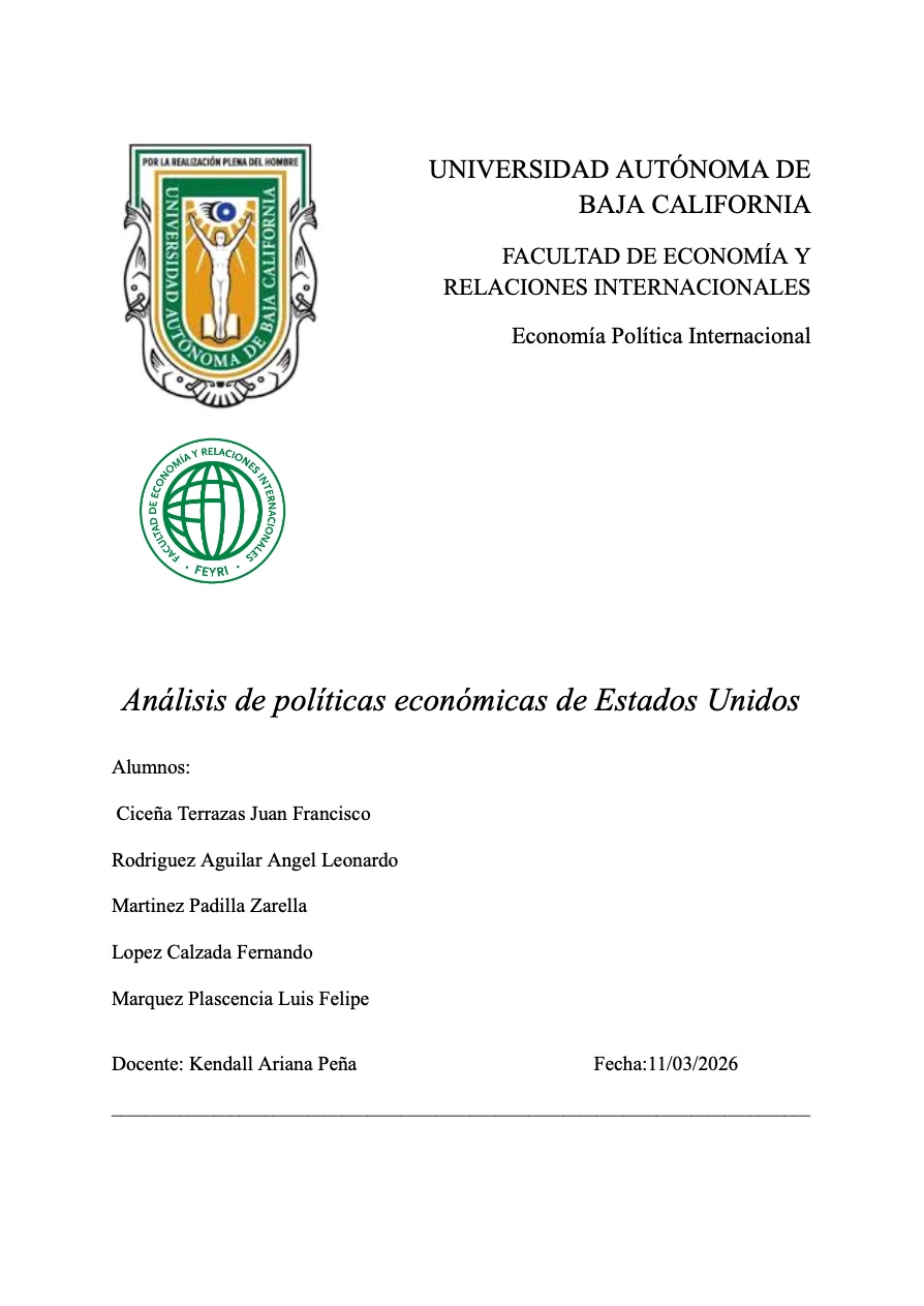 Análisis de políticas economicas USA 
