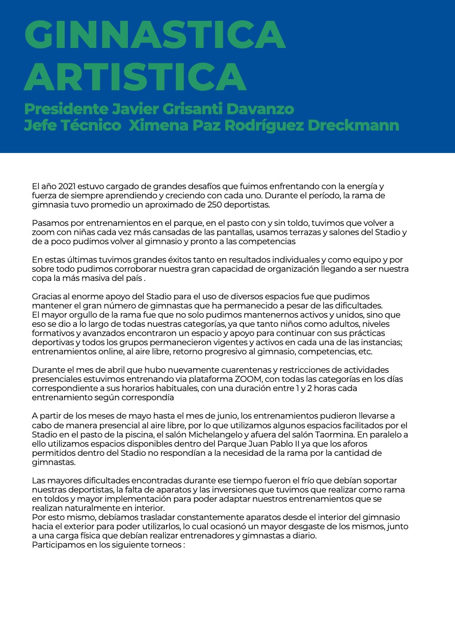Memoria Anual 2021 CDP Stadio Italiano — page 23