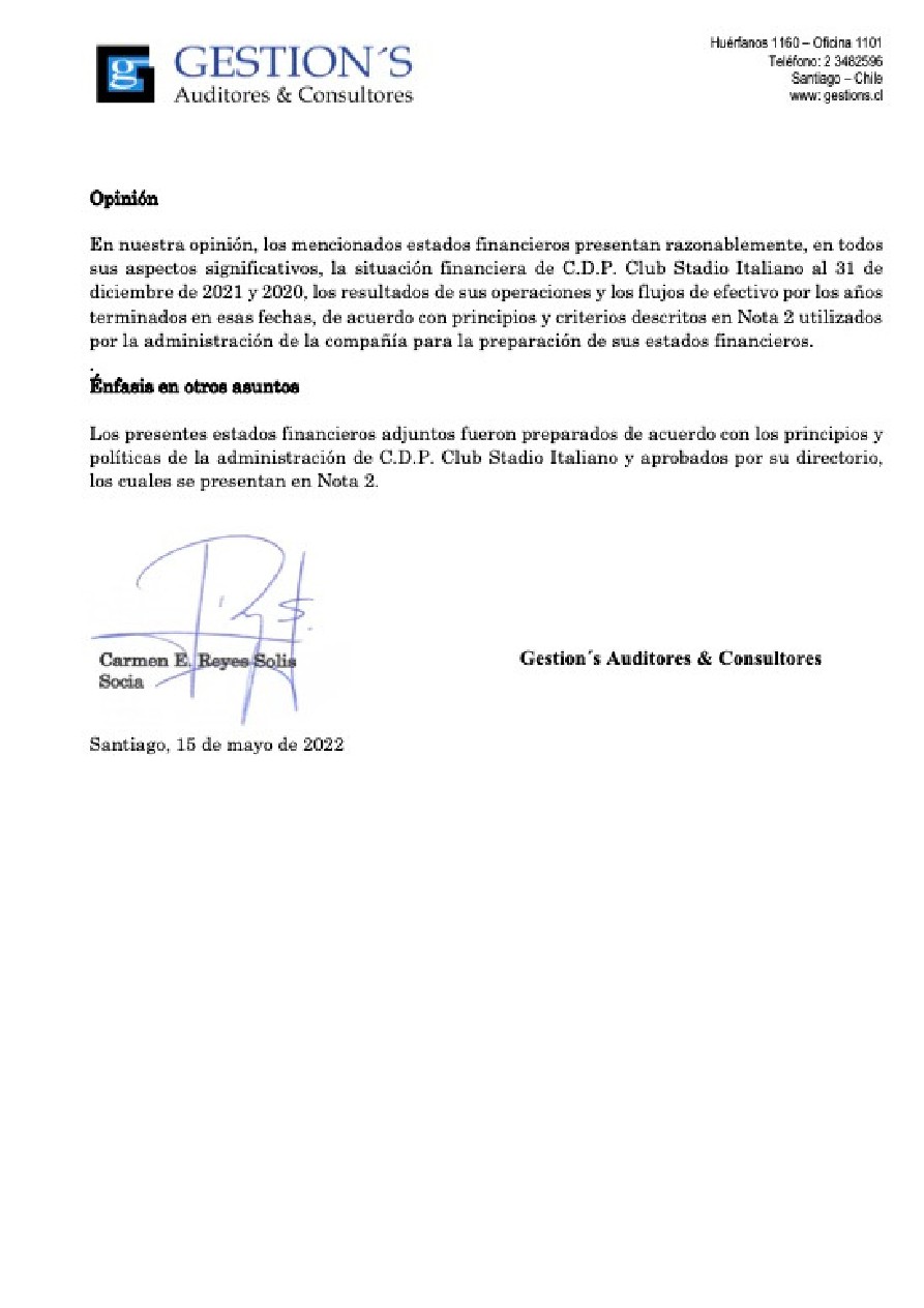 Memoria Anual 2021 CDP Stadio Italiano — page 46