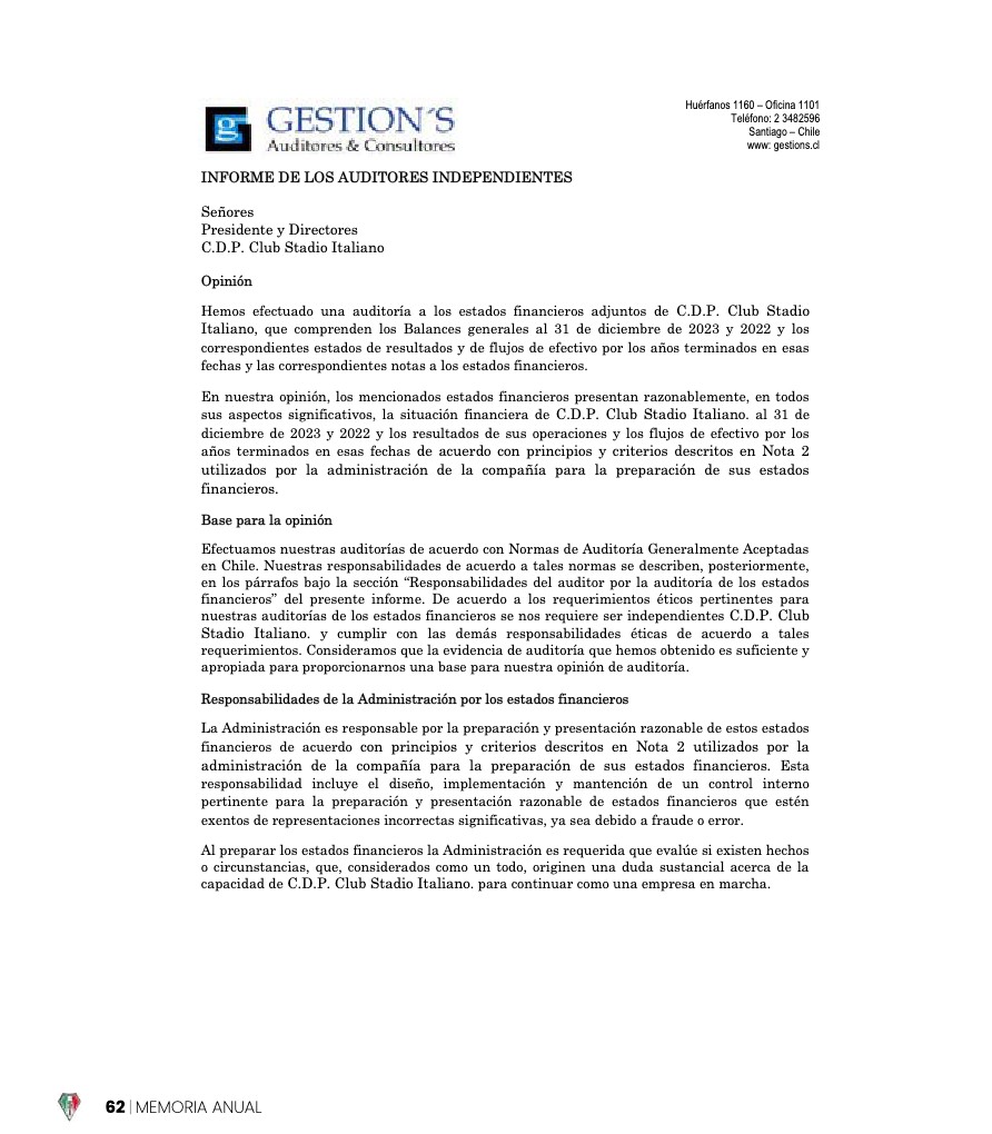 Memoria Anual 2023 — page 62
