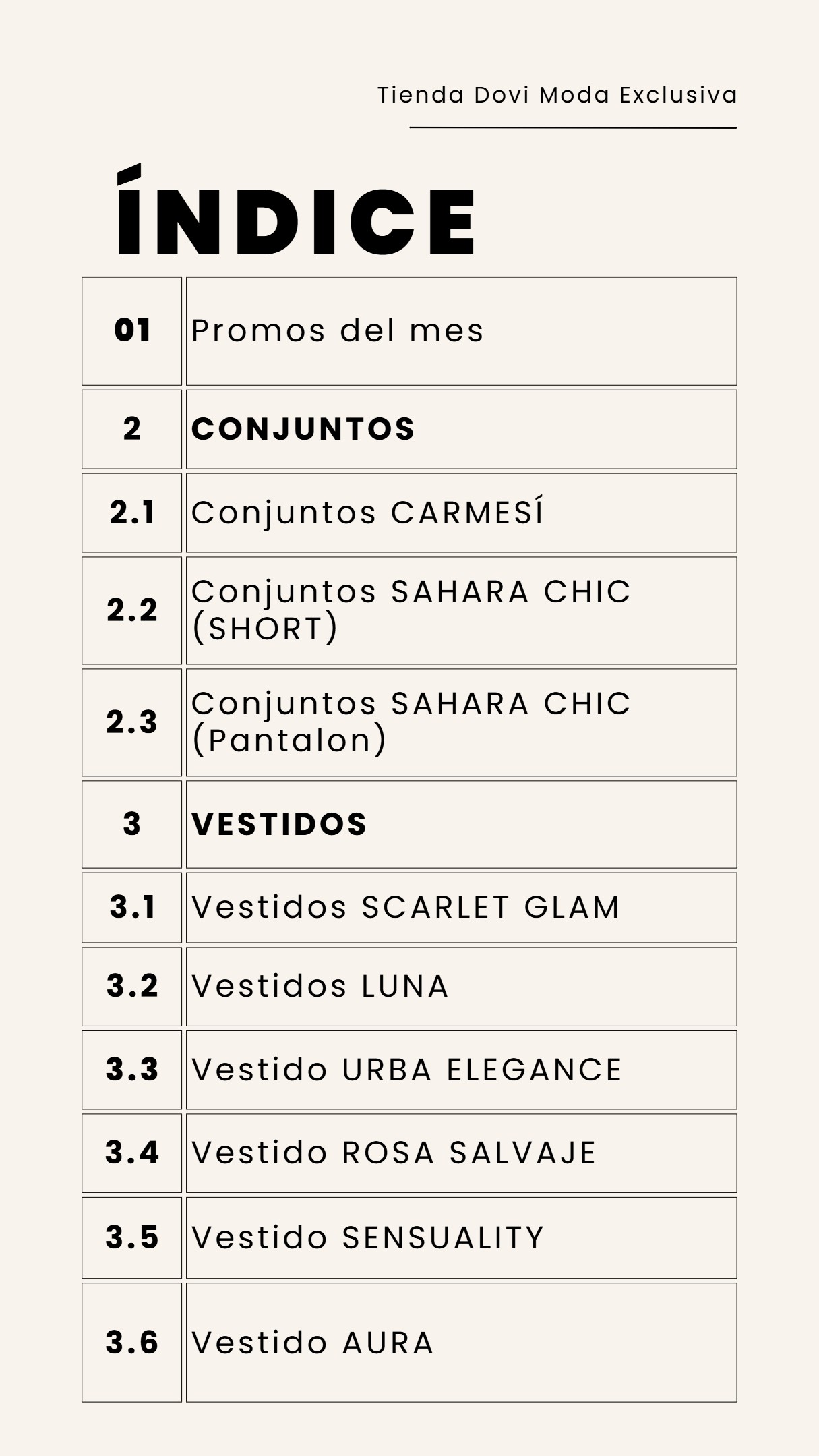 Catálogo Dovi (precio unitario) — page 2
