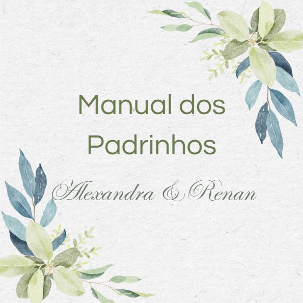 Manual de padrinhos Alexandra e Renan
