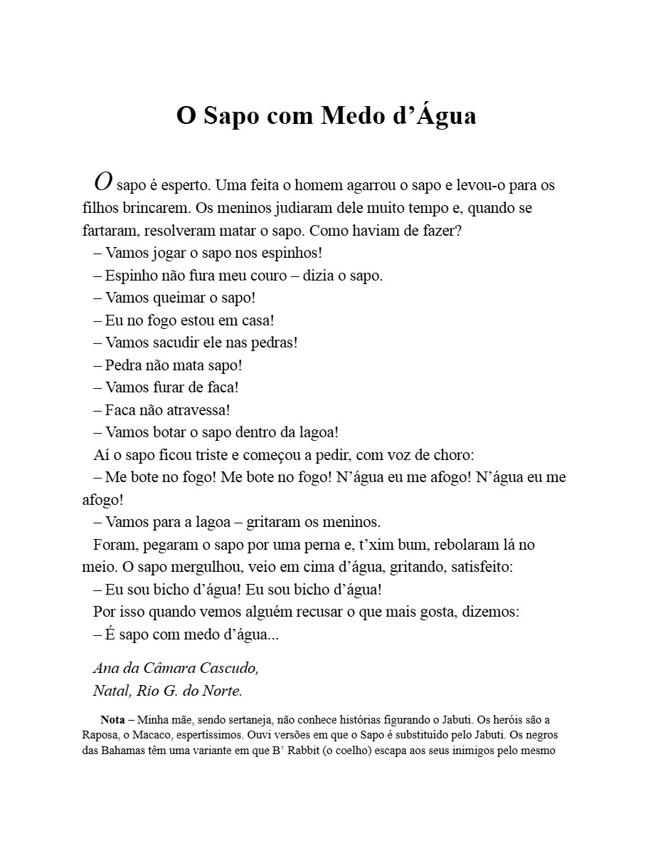 Contos Tradicionais do Brasil (Luís da Câmara Cascudo) — page 225