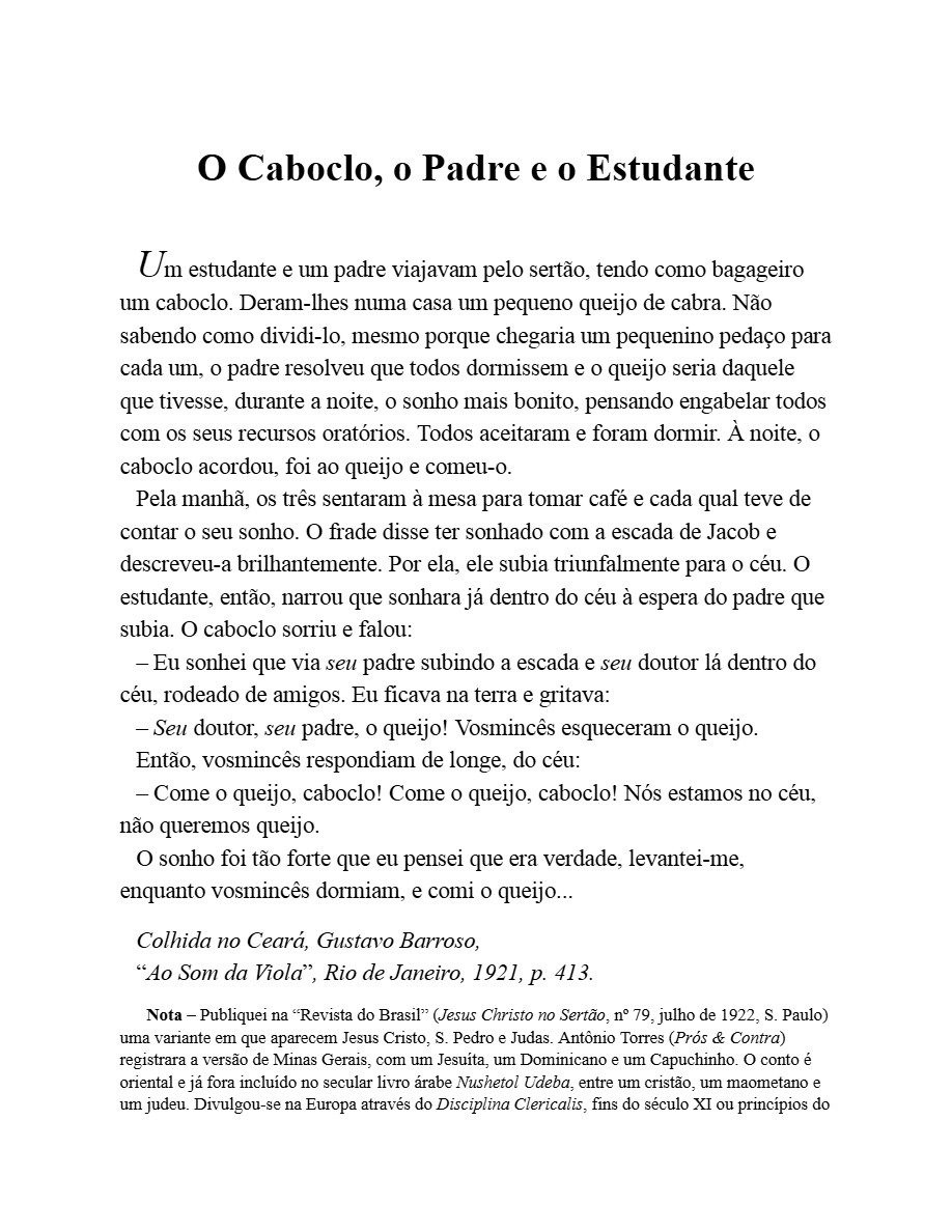 Contos Tradicionais do Brasil (Luís da Câmara Cascudo) — page 250