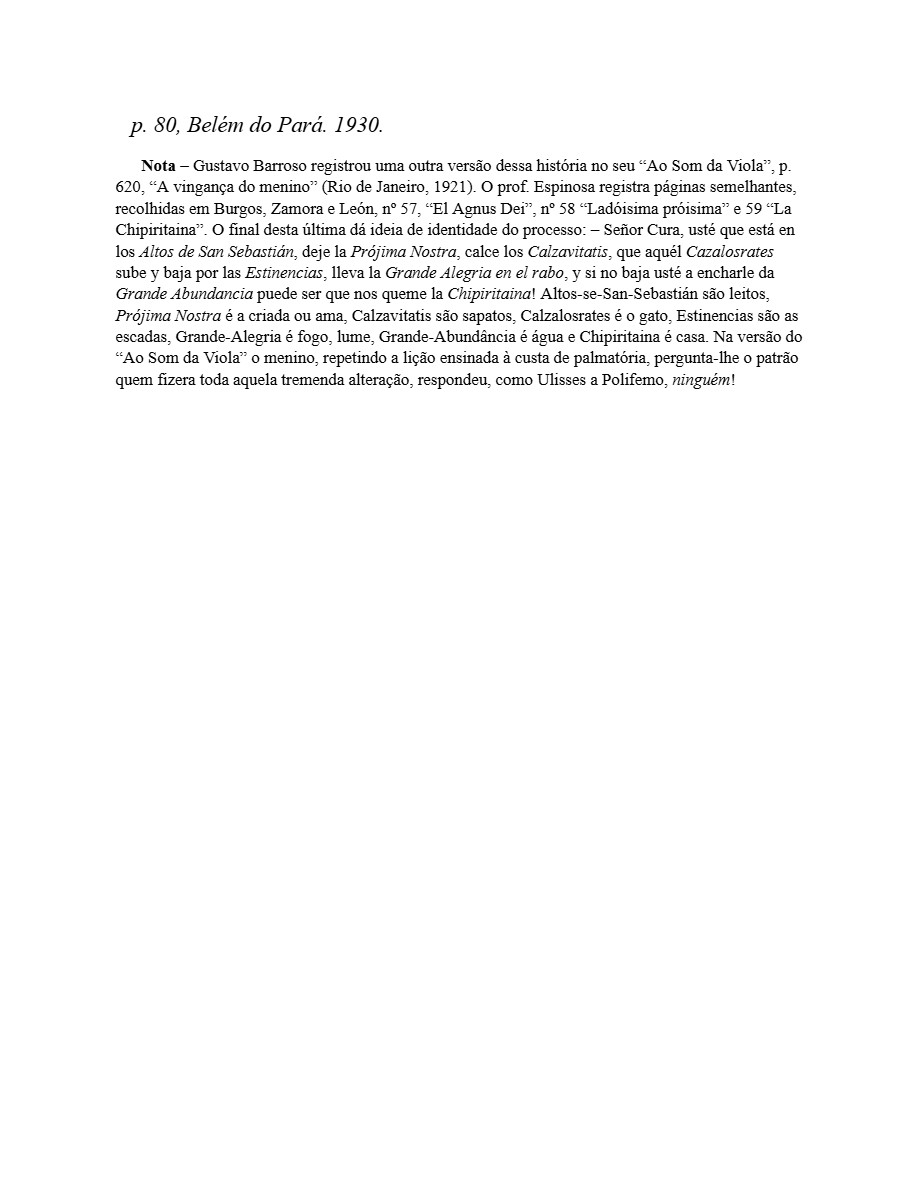 Contos Tradicionais do Brasil (Luís da Câmara Cascudo) — page 269
