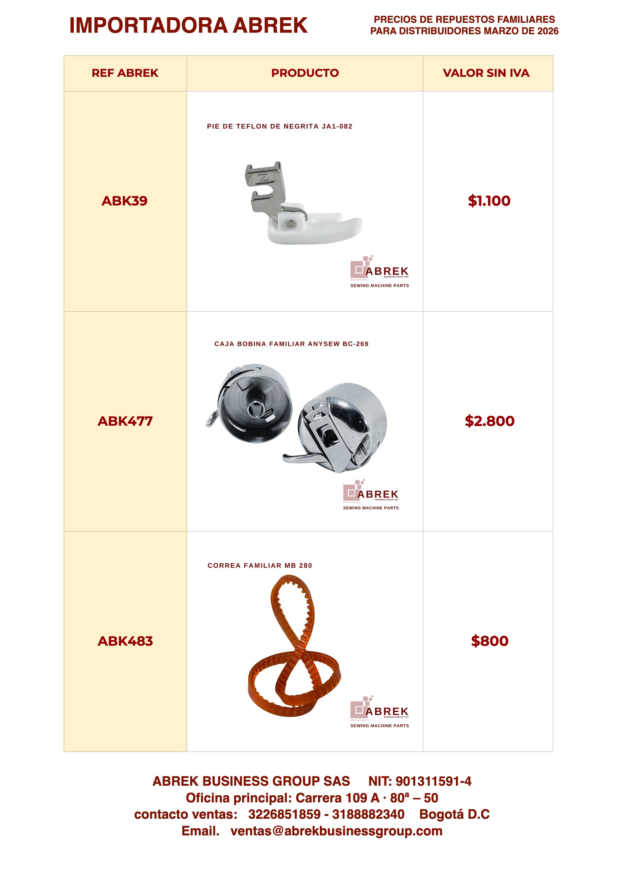 REPUESTOS FAMILIARES MARZO 2026 PARA DISTRIBUIDORES — page 5