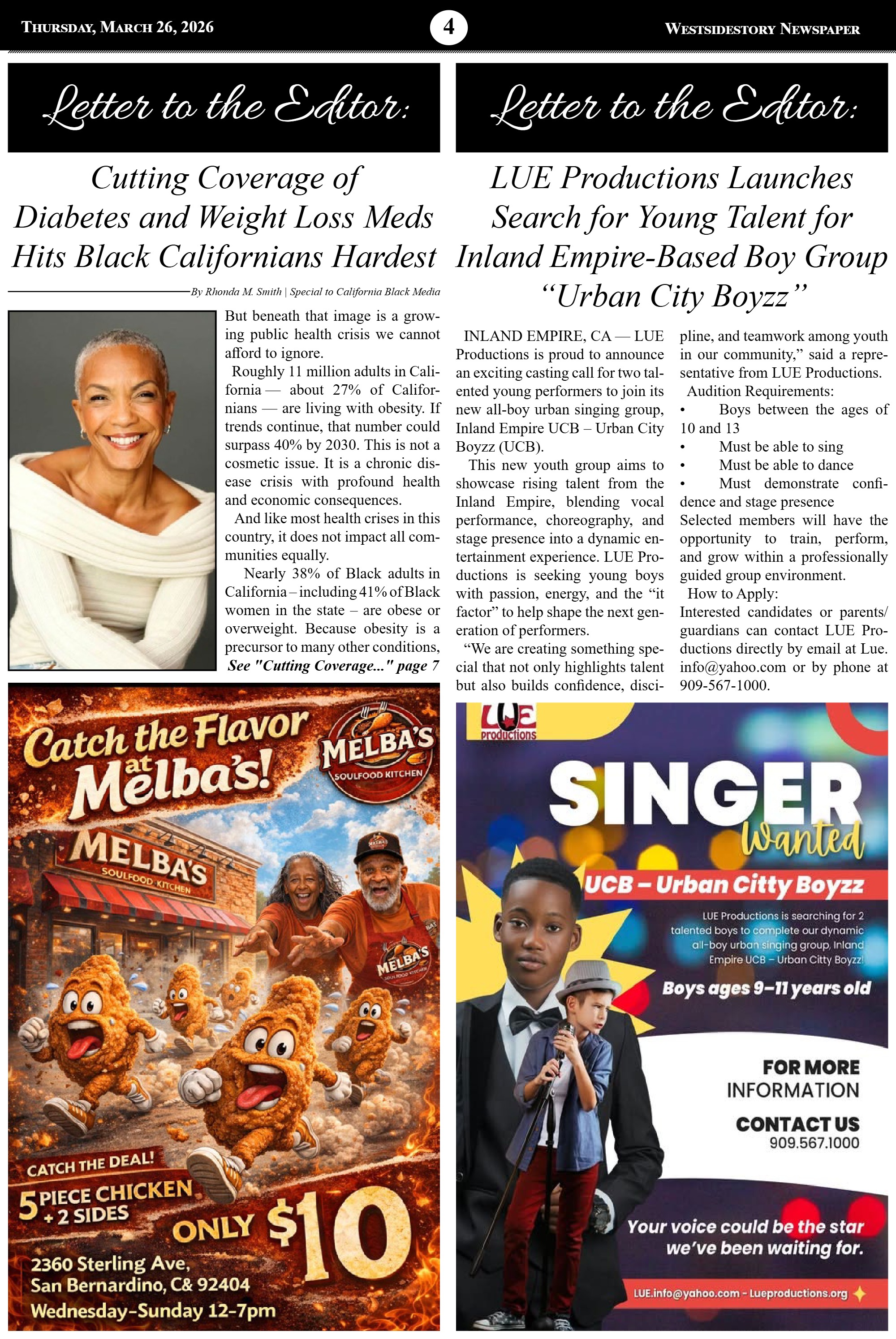 Volume 40 No.1 | Thursday March 26, 2026 — page 4