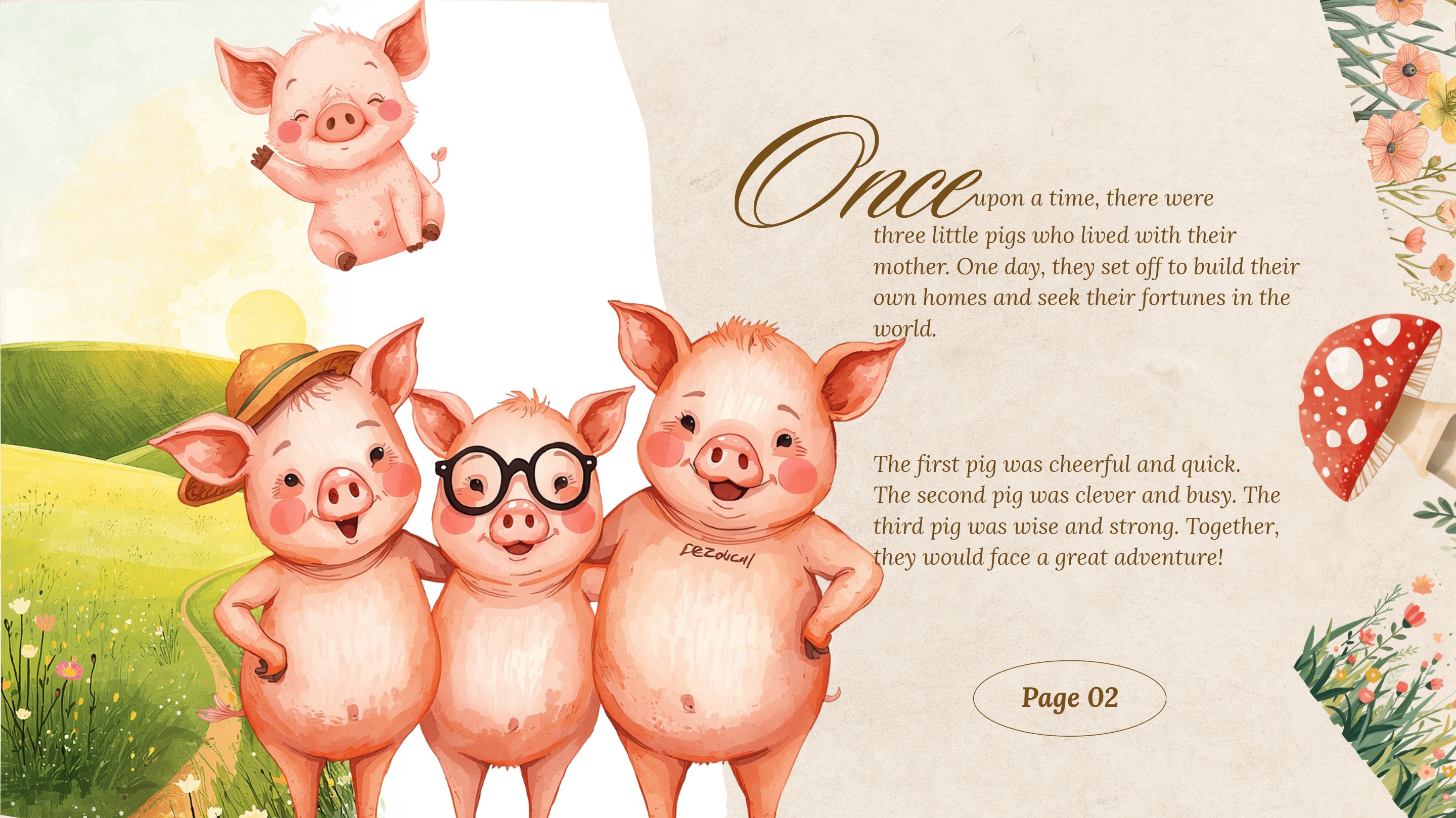 Three Pigs Picture Tale Title Card — page 2