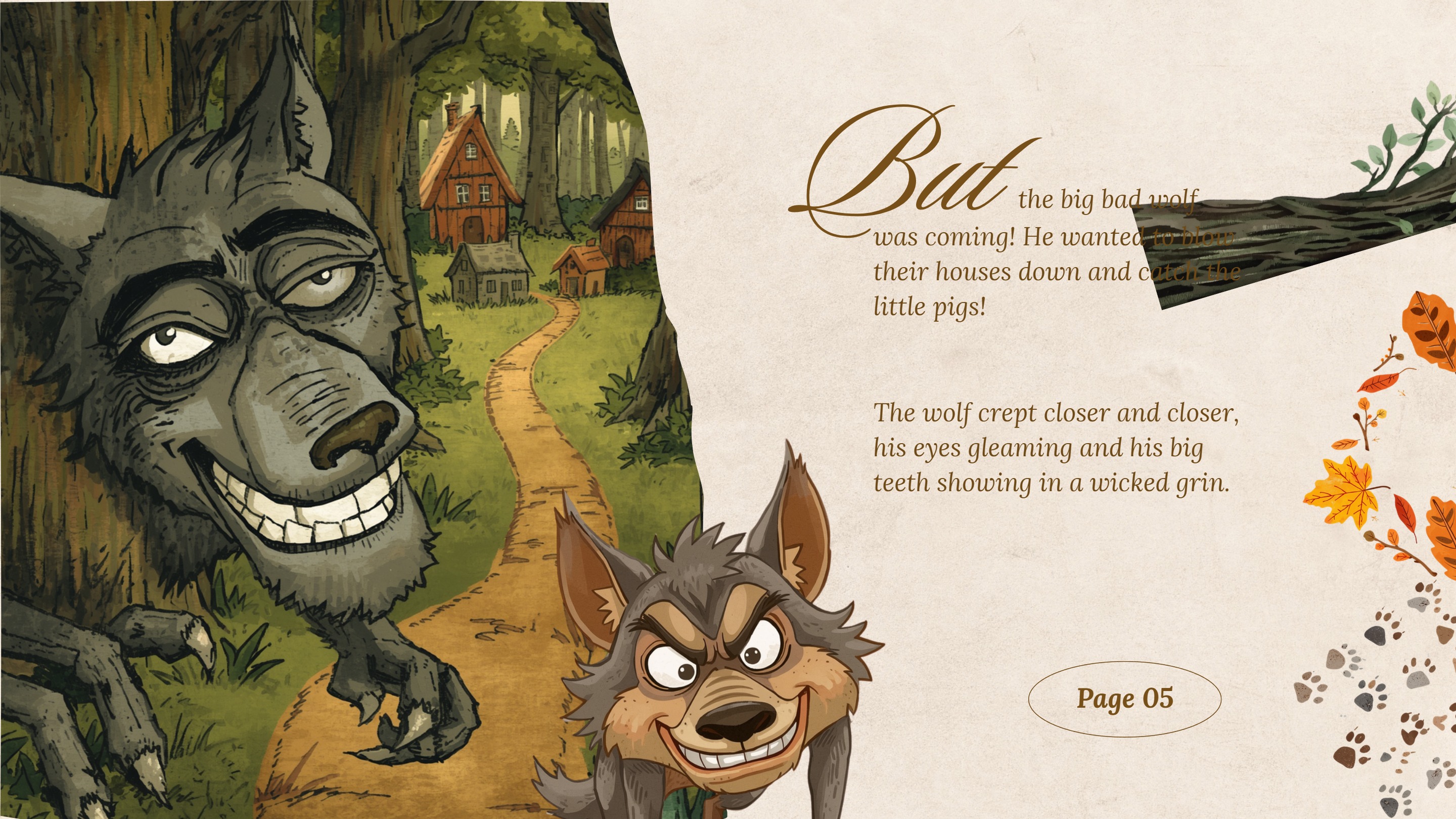 Three Pigs Picture Tale Title Card — page 5