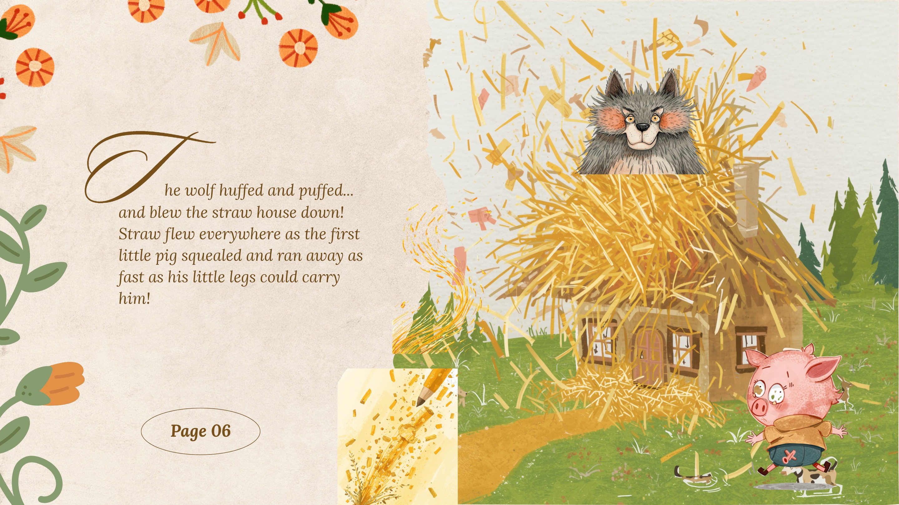 Three Pigs Picture Tale Title Card — page 6