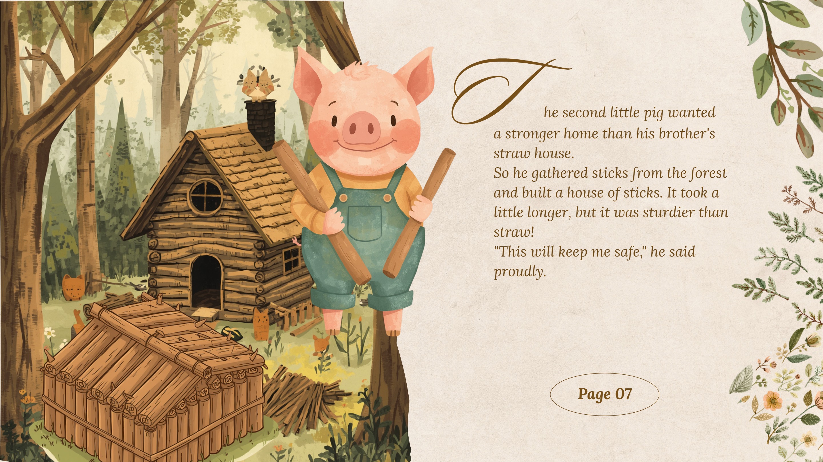 Three Pigs Picture Tale Title Card — page 7