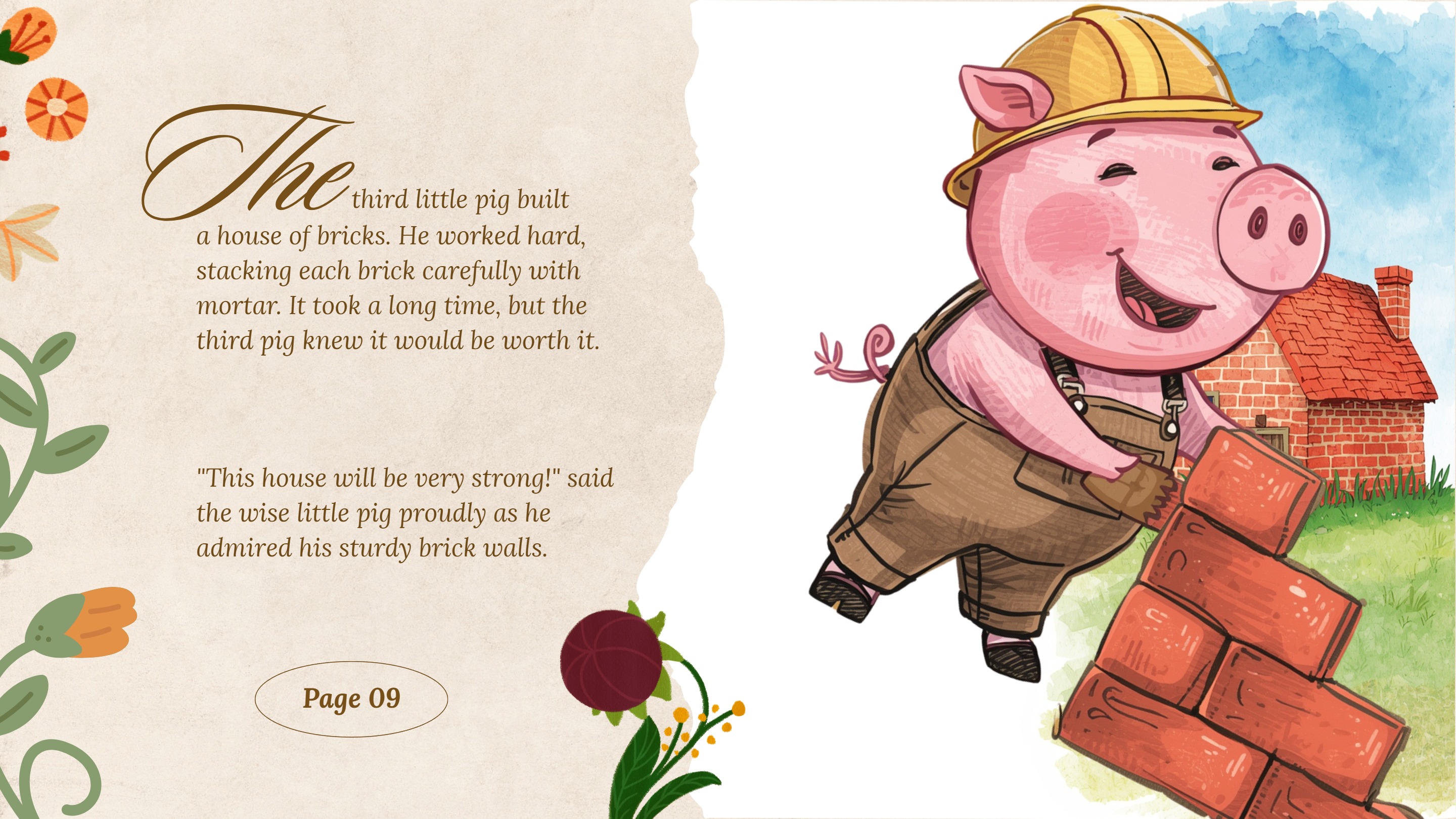Three Pigs Picture Tale Title Card — page 9