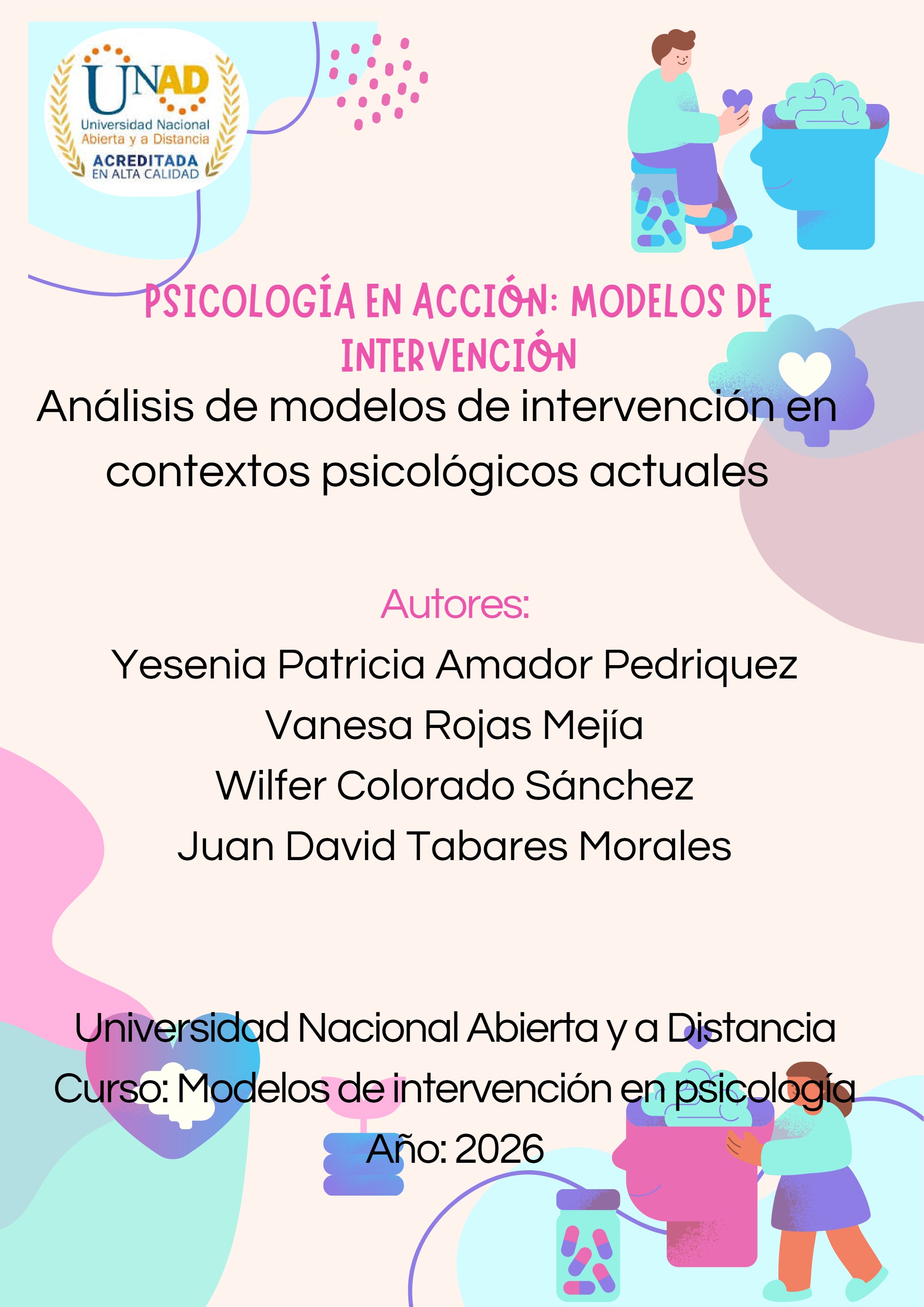 Análisis de modelos de intervención en contextos psicológicos actuales