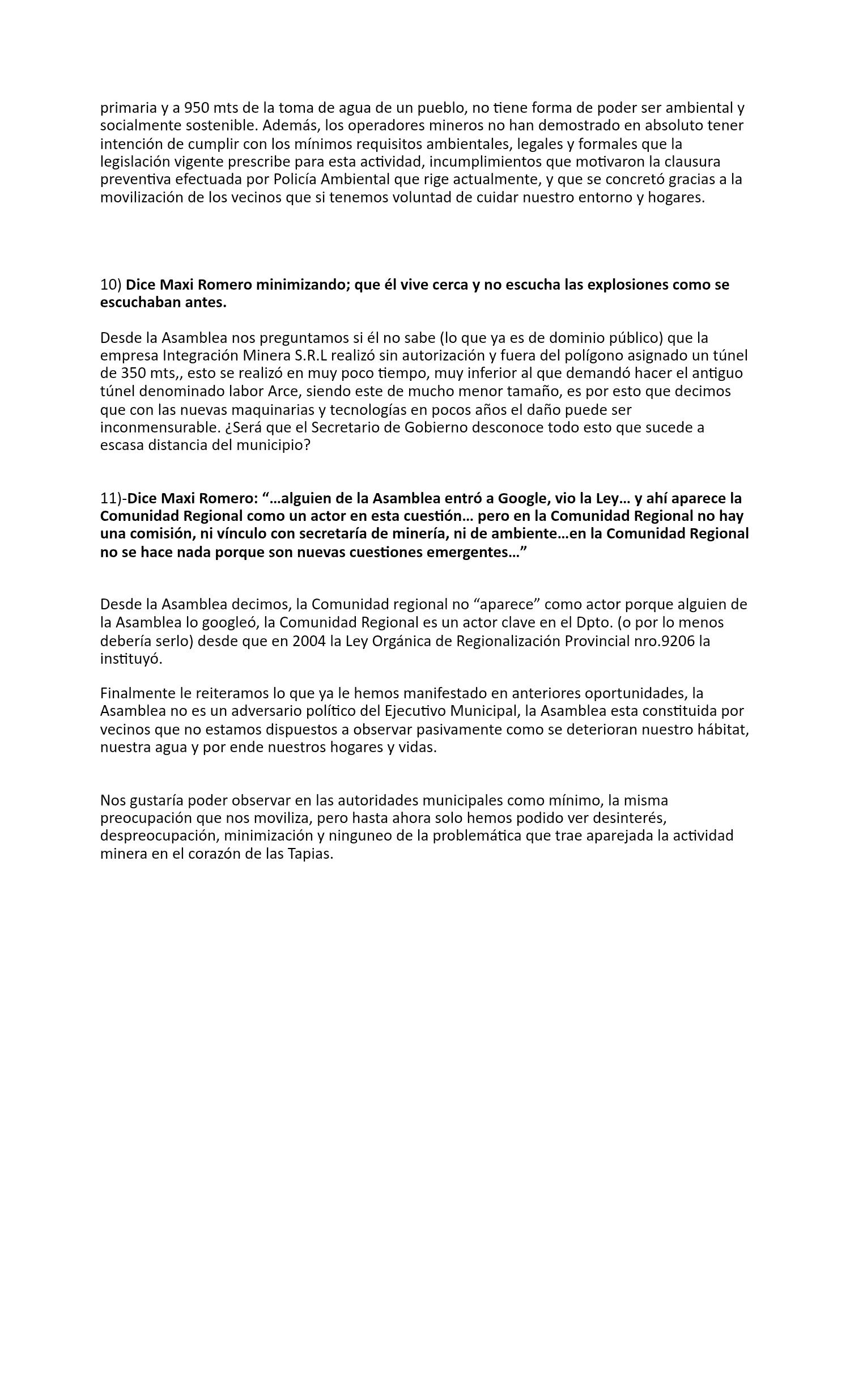 Comunicado de Prensa 13-04-26. Réplica a los dichos de Maxi Romero — page 3