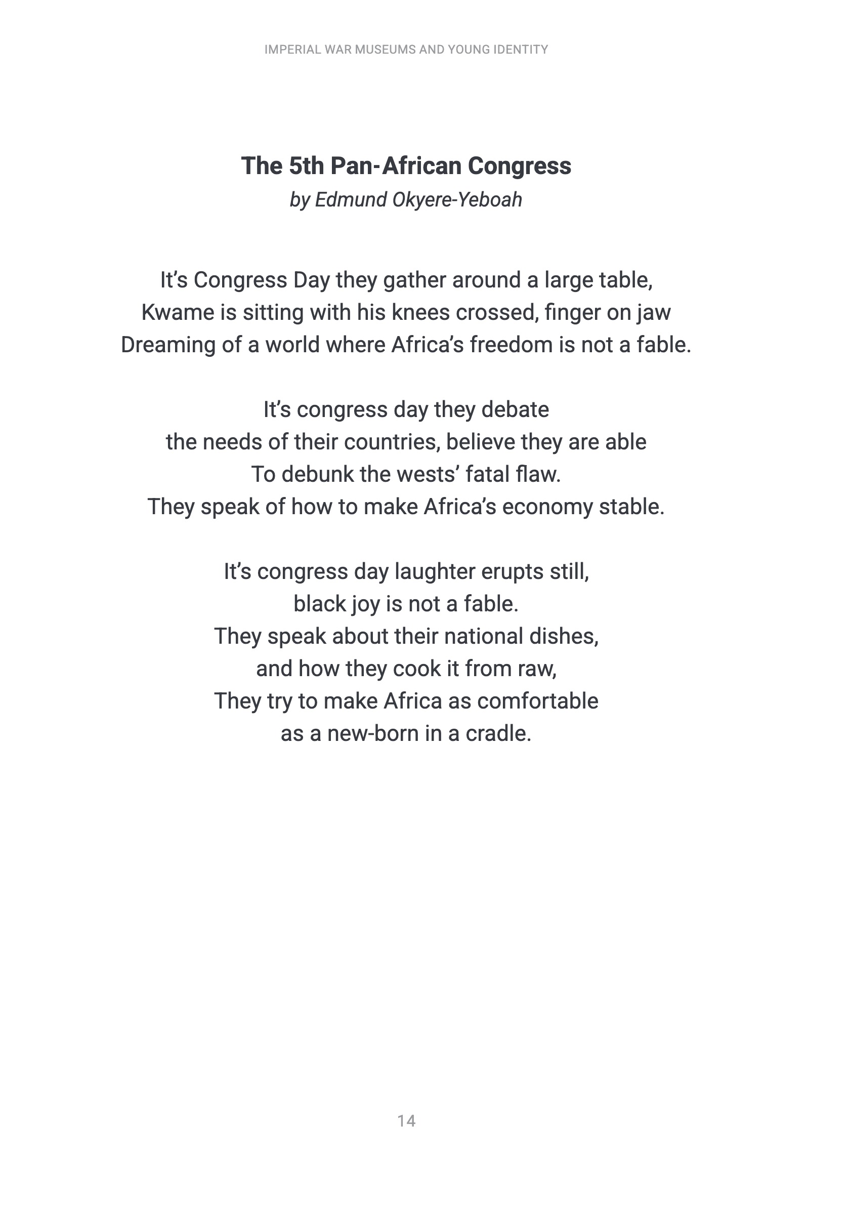 The Roads We Walked - The Fifth Pan-African Congress — page 14