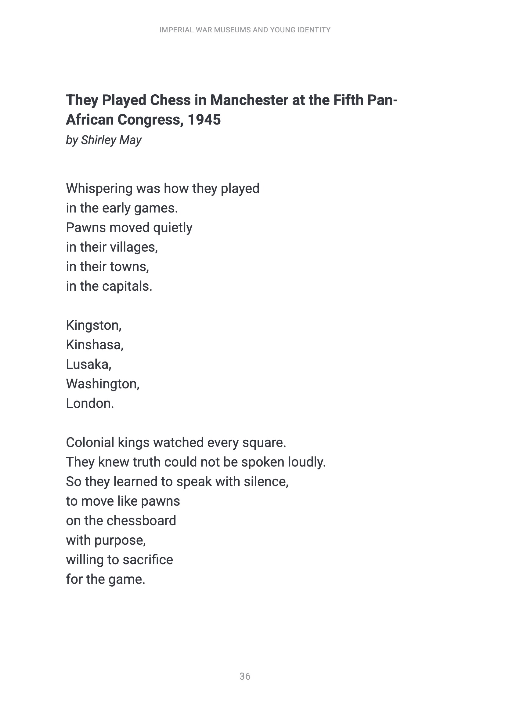 The Roads We Walked - The Fifth Pan-African Congress — page 36