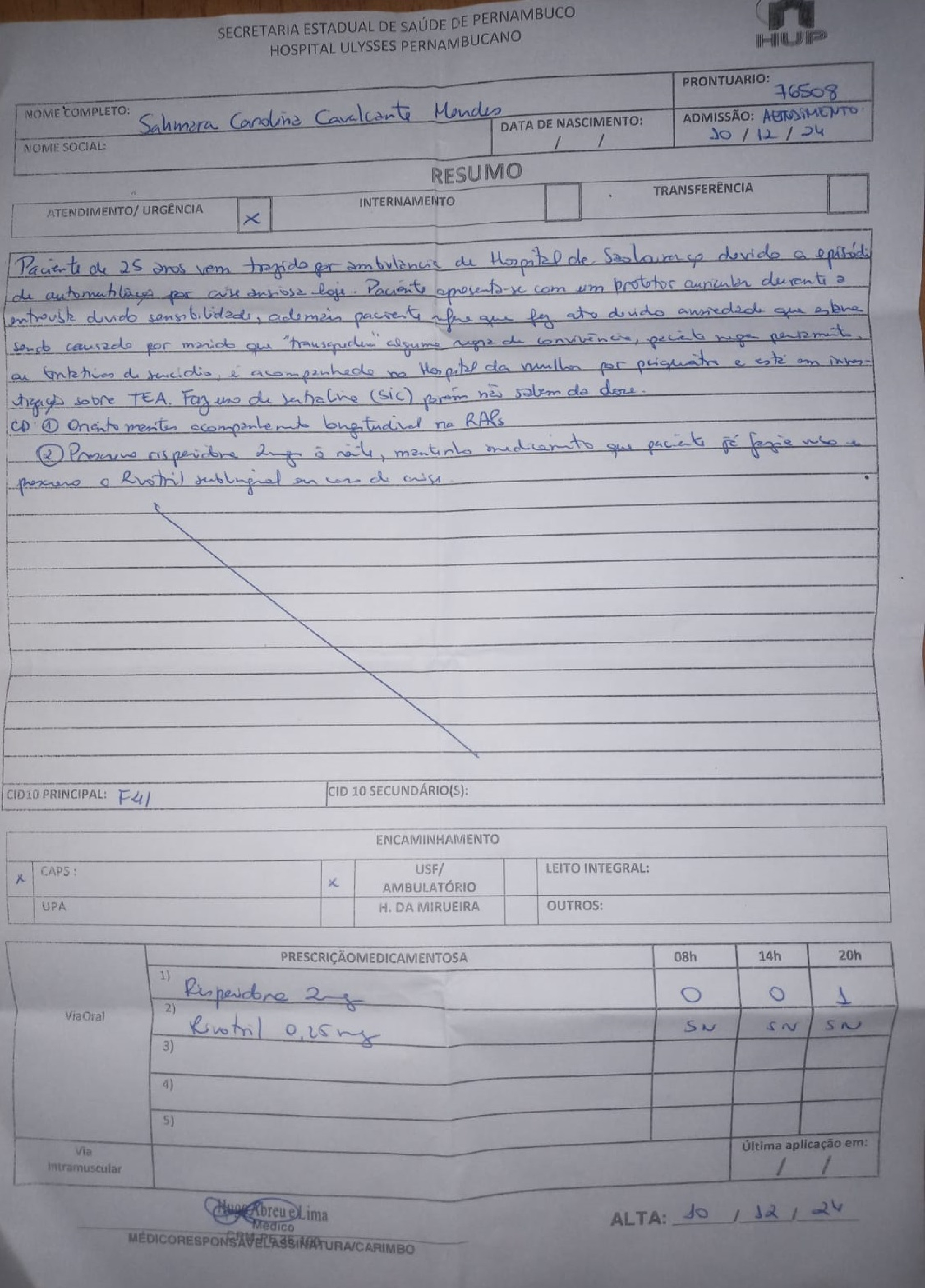 Relatório e Documentos Médicos Sahmara Carolina 2.0 — page 7