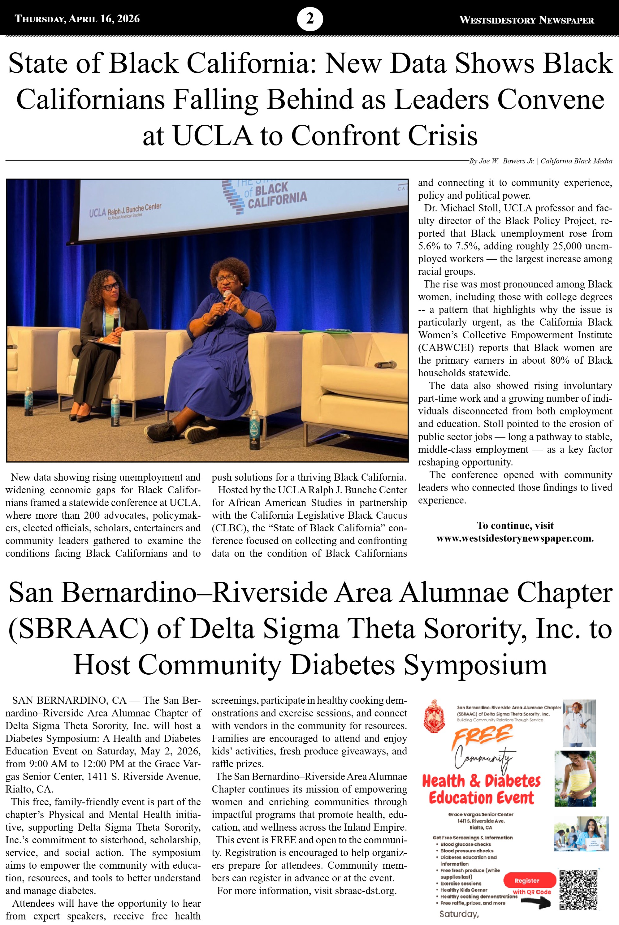 WSSNews Vol 40 No 5 | Thursday April 16, 2026 — page 2