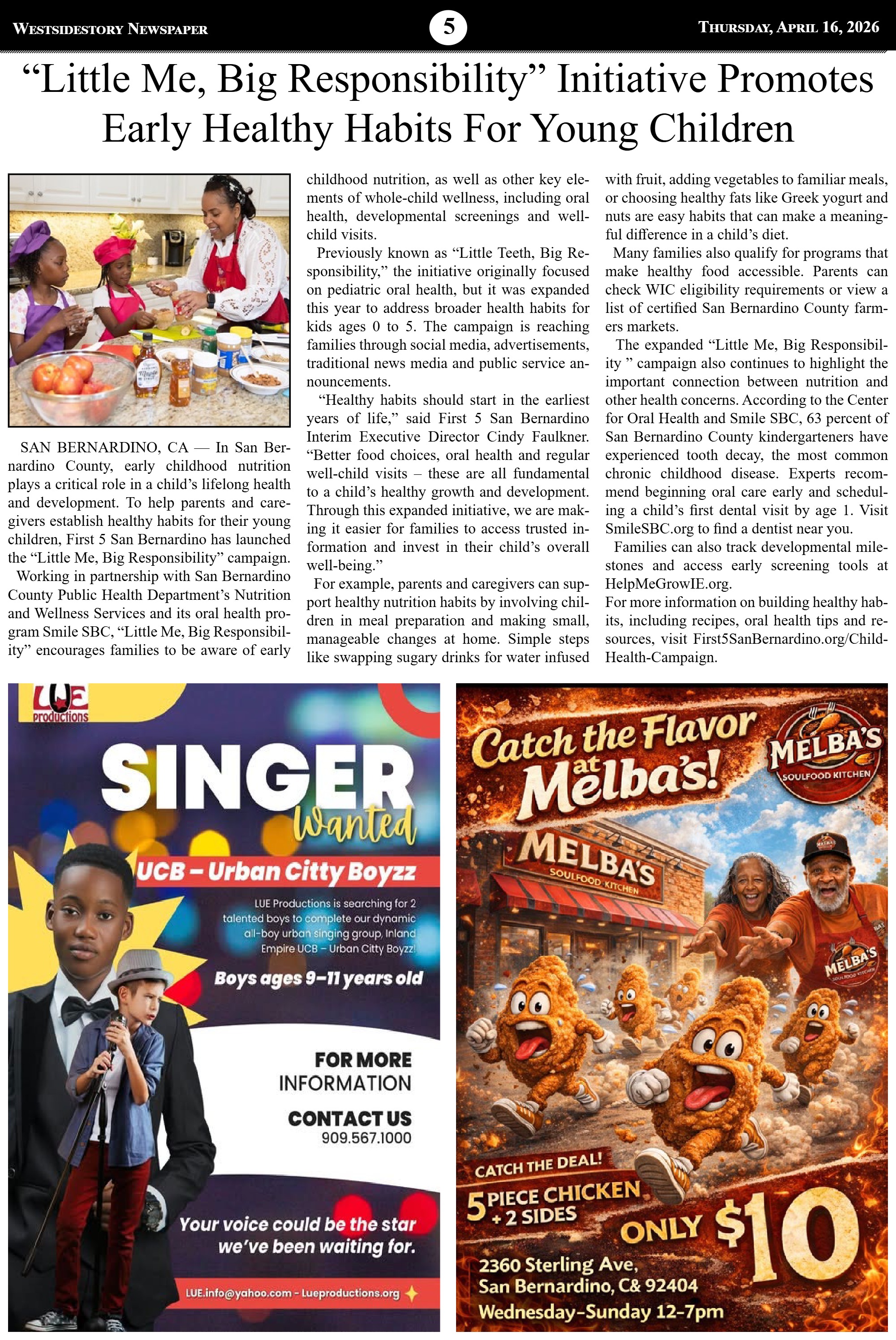 WSSNews Vol 40 No 5 | Thursday April 16, 2026 — page 5