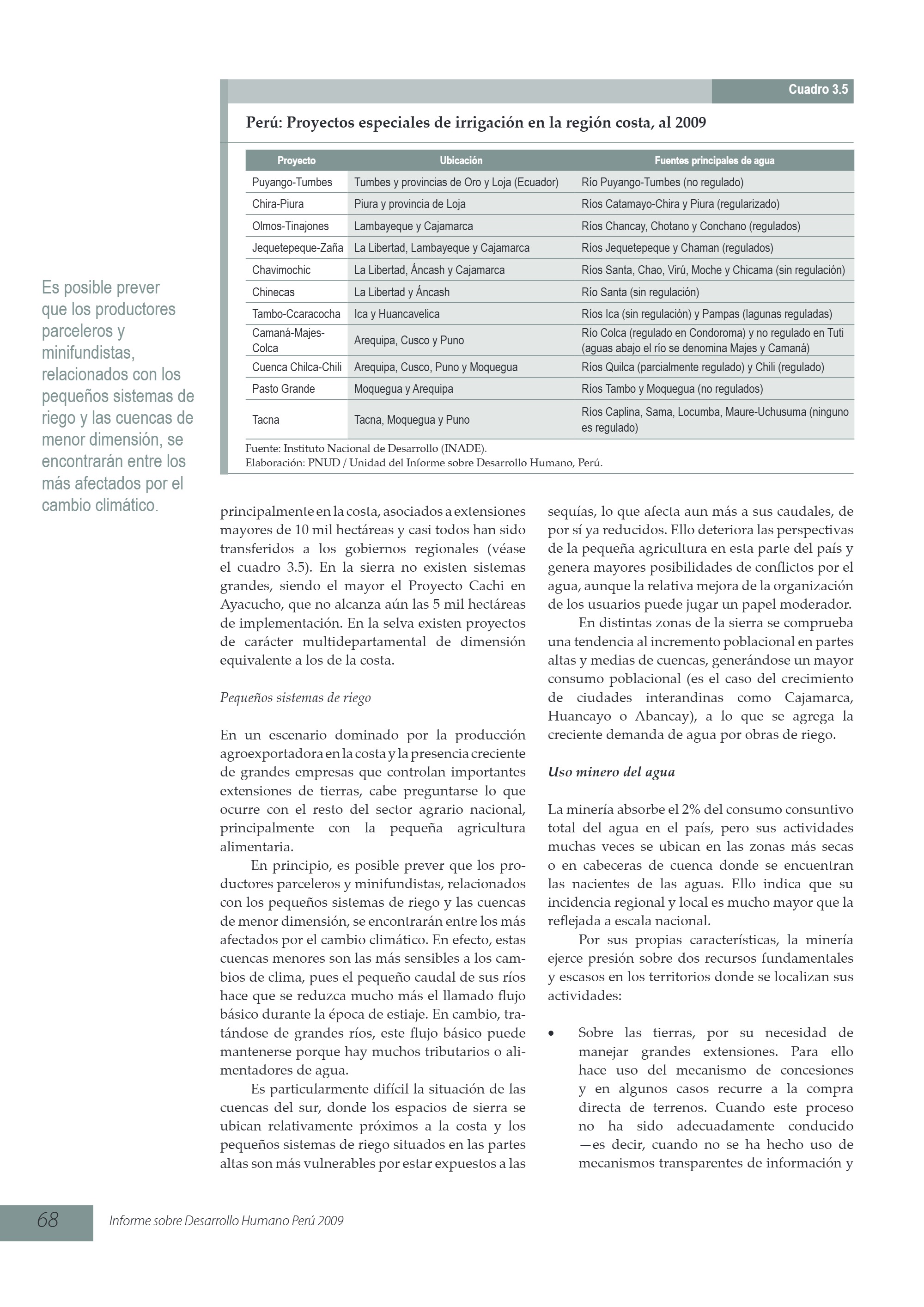 Viene de las alturas. Disponibilidad y usos del agua (2009) — page 12