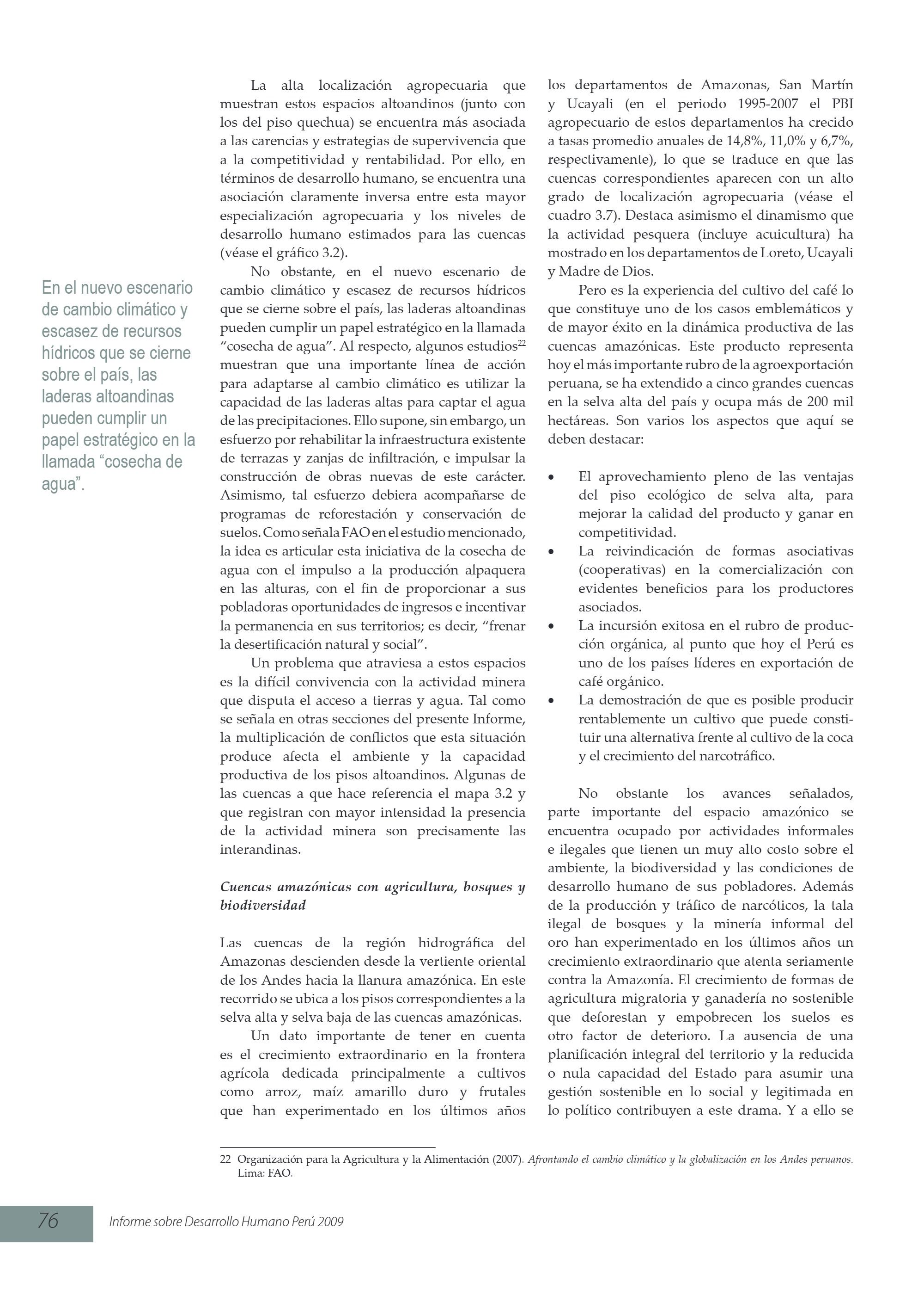 Viene de las alturas. Disponibilidad y usos del agua (2009) — page 20