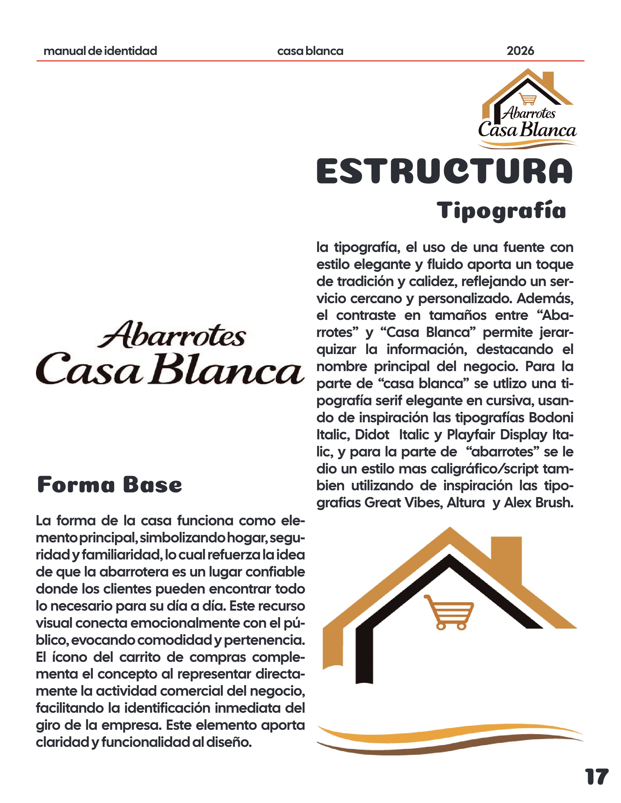Manual de Identidad Abarrotes CASA BLANCA — page 17